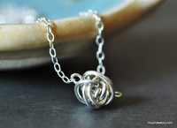 TINY TEENY TORNADO wire ball necklace