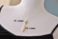 pea pod necklace 16 inch 18 inch