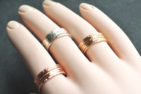 stacking ring in sterling silver, 14k gold filled and 14k rose gold filled
