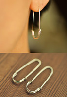 safety pin earrings - solid 18k gold, white gold, rose gold | muyinjewelry.com