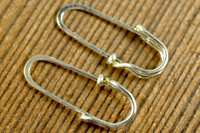 safety pin earrings sterling silver or 14k gold filled | muyinjewelry.com