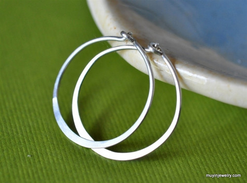 classic 5/8" (15mm) artisan forged hoop earrings
