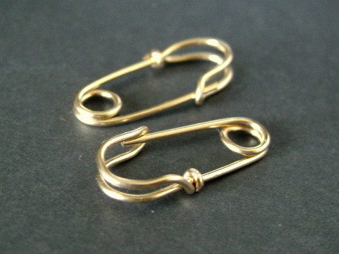 safety gold solid earrings 14k pins mini 18k jewelry yin mu muyinjewelry