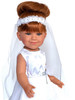 18 Inch Doll Communion Gown- Modern Silver Gown Fits 18 Inch Dolls