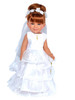 18 Inch Doll Communion- Lace Edge Communion Gown Fits 18 Inch Dolls