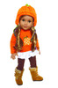 Pumpkin Harvest Outfit  Fits 18 Inch Dolls