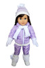 18 Inch Doll Clothes- Purple Snowsuit Fits 18 Inch Dolls