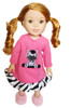 14 Inch Doll Clothes- Zebra Nightgown