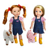 On the Farm Outfit for Wellie Wisher Dolls, Glitter Girl Dolls and Hearts for Hearts Dolls