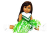 18 Inch Doll Cheerleader Outfit Green – Premium Cheer Set Fits Kennedy and Friends Dolls
