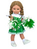 18 Inch Doll Cheerleader Outfit Green – Premium Cheer Set Fits Kennedy and Friends Dolls