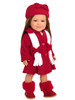 Dazzled Red Coat with Bows  Fits 18 inch Dolls