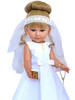 Handmade 18 Inch Doll First Communion Gown Set – Dress, Veil, Rosary, Bible, Cross Necklace, Tights & Shoes | My Brittany’s®- FREE SHIPPING