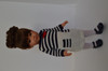  Blue Polo Striped Shirt and Shorts Set- Includes Shoes and Socks