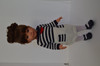  Blue Polo Striped Shirt and Shorts Set- Includes Shoes and Socks