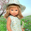 Blue Floral Dress with Matching Hat Fits 18 Inch Girl Dolls
