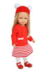 Winter Wonderland Doll Dress and Hat Set - Fits 18" Kennedy and Friends Dolls and other 18 inch dolls