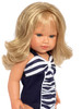 Azure Splash: Contemporary Blue Swimsuit for 18-Inch Dolls