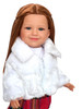 18 Inch Doll Clothes- White Fur Jacket Fits 18 Inch Dolls