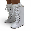 18 Inch Victorian Boots White