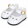 My Brittany's White Heart Mary Jane Shoes for 18 Inch Dolls – Classic Patent Dress Shoes with Buckle Strap - My Brittany's