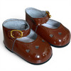 My Brittany's® Brown Heart Mary Jane Doll Shoes with Gold Buckle