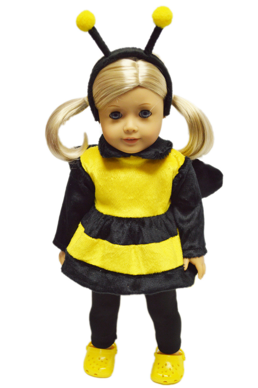 Bumble Bee Halloween Costme for American Girl Dolls Wellie Wishers