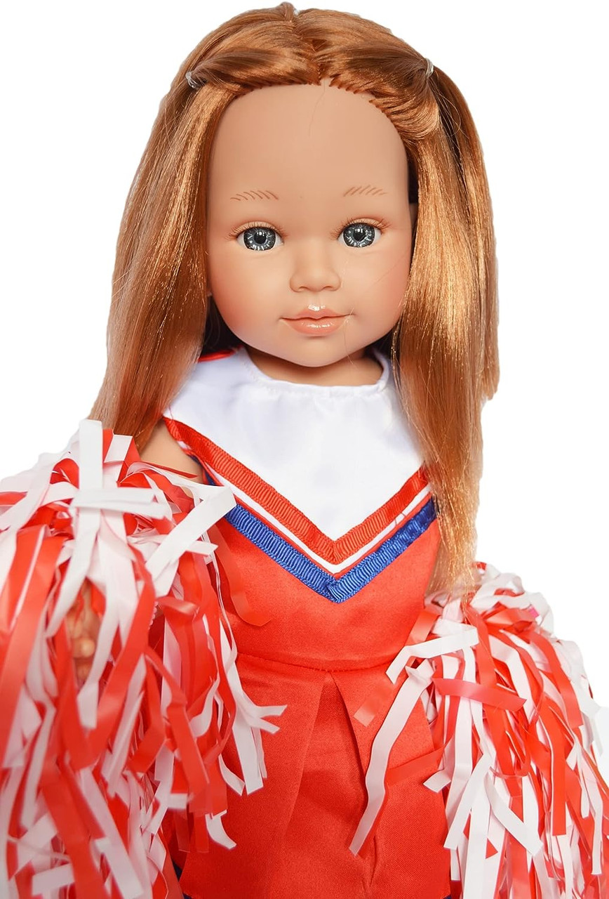 18-inch Doll Clothes - Cheerleader Dress with Pants and Pom Poms - fits  American Girl ® Dolls