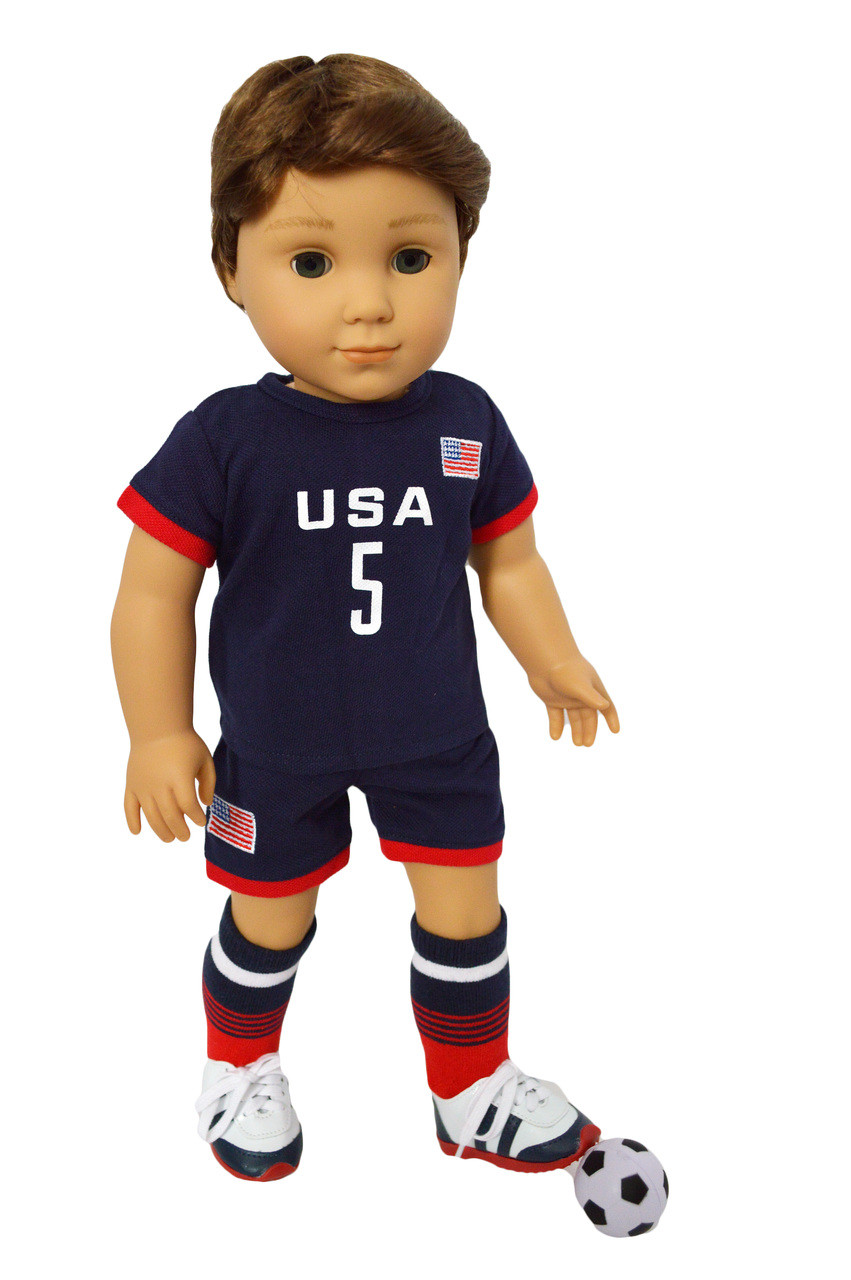 18 inch doll soccer outfit