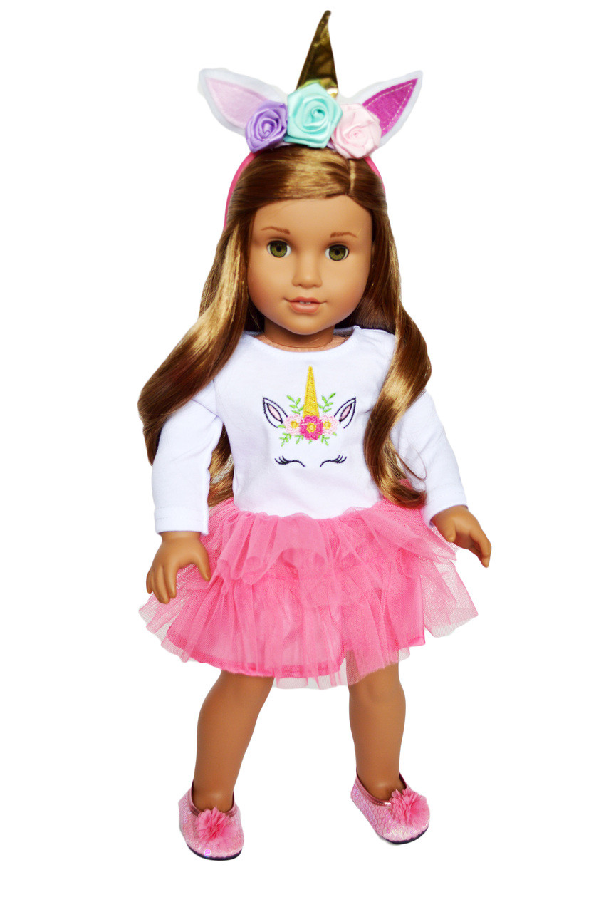 Unicorn Pumpkin Outfit Doll Clothes for 18 Inch American Girl Dolls
