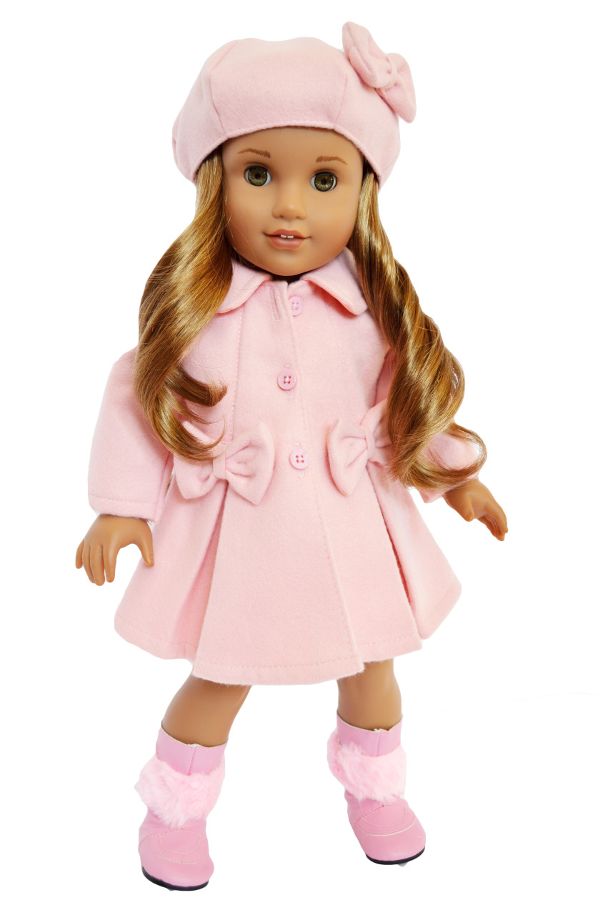 Pastel Pink Winter Coat Fits 18 Inch American Girl Dolls and My Life as  Dolls