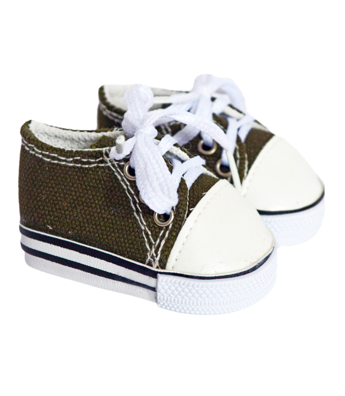 Army Green Canvas Shoes Fits 18 Inch Dolls