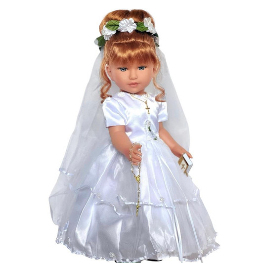 Communion Gown for 18 Inch Fashion Girl Dolls with Greenleaf