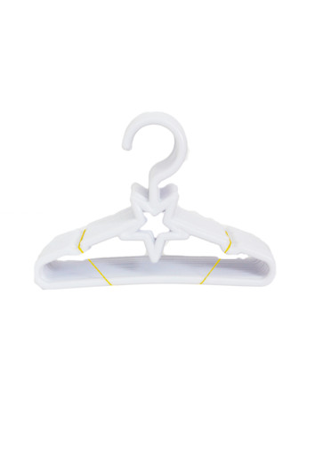 7 PC  White Star Hangers Fits 12-14 Inch Doll Clothes