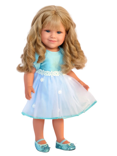 18 Inch Doll Clothes- Blue Easter Dress For Dolls