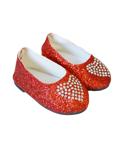 My Brittany's Red Heart Shoes Compatible with American Girl Dolls, Our Generation Dolls and My Life as Dolls