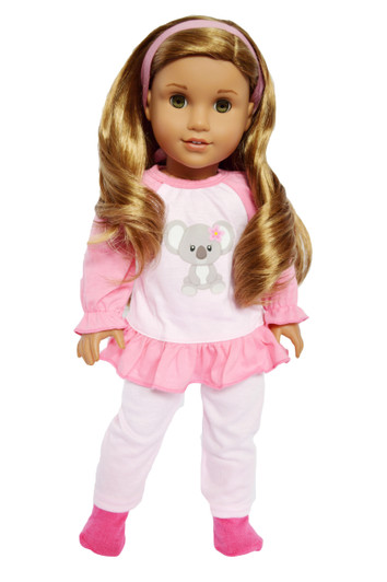 Pink Koala Cuddles Pjs Fits 18 Inch American Girl Dolls