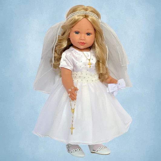 2021 Gem Top Communion Gown Carmella Fits 18 Inch Dolls