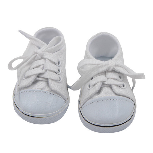 18 Inch Doll Shoes-White Canvas Tennis Shoes-Limit One Per Order Per Outfit Regardless of Color