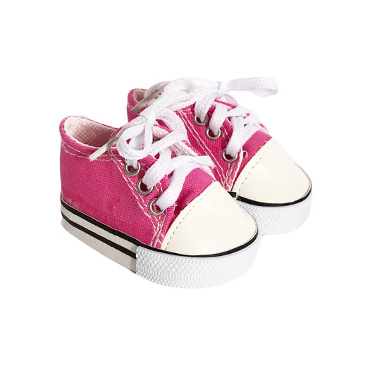 Hot Pink Canvas Tennis Shoes Fits 18 Inch Dolls