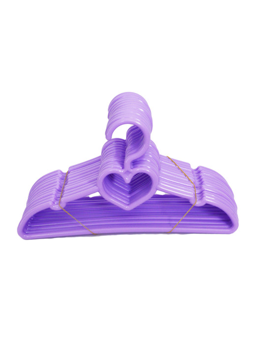 7 PC Lavender Heart Hangers for 18 Inch Doll Clothes