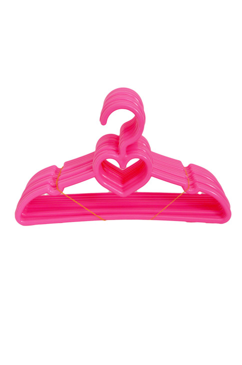 MBD ® 7 Pink Heart hangers For 18 Inch Dolls