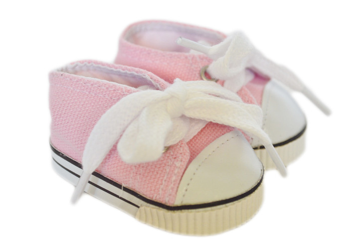 pink canvas tennis shoes