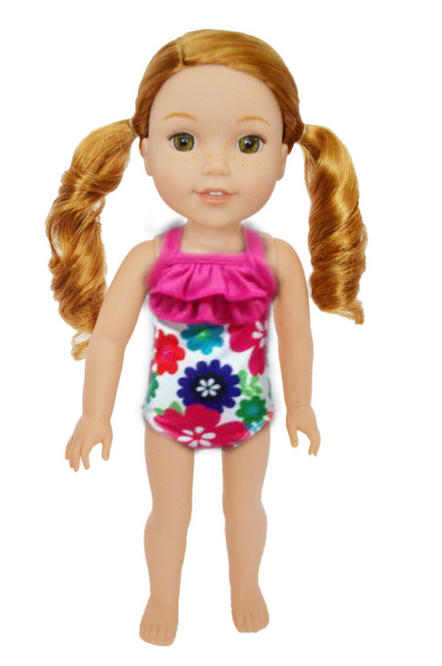 My Brittany's Hibiscus Swimsuit for Wellie Wisher Dolls