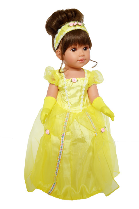 Yellow Beauty Gown Fits 18 Inch American Girl Dolls, My Life as Dolls and Kennedy and Friends Dolls