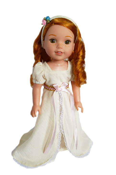 My Brittany's  Ivory Victorian Gown with Headband for Wellie Wisher Dolls