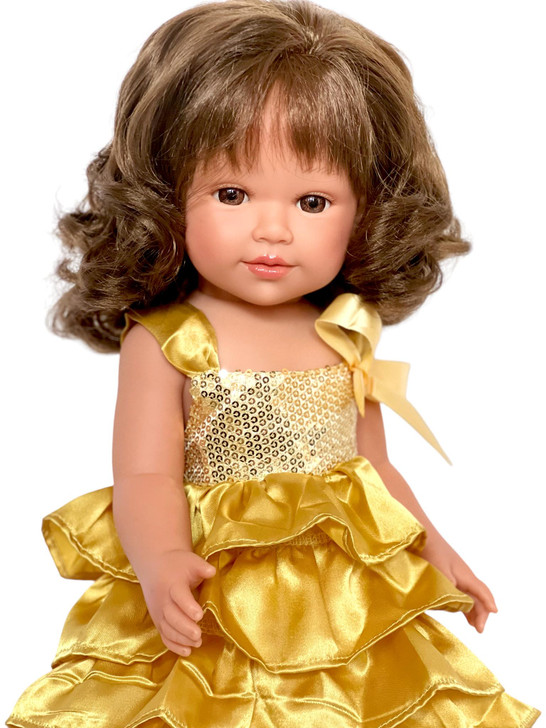 18 Inch Doll Clothes- Gold Holiday Dress Fits 18 Inch Fashion Girl Dolls