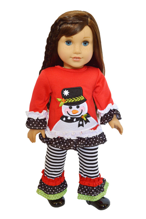 My Brittany's Snowman Outfit for American Girl Dolls- 18 Inch Doll Clothes