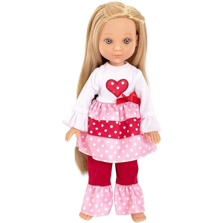 My Brittany's Valentines Day Hearts Outfit Compatible with Wellie Wisher Dolls and Hearts for Hearts Dolls- 14 Inch Doll Clothes
