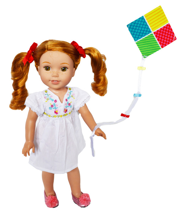 My Brittany's Kite Flying Outfit Fits Wellie Wisher Dolls 